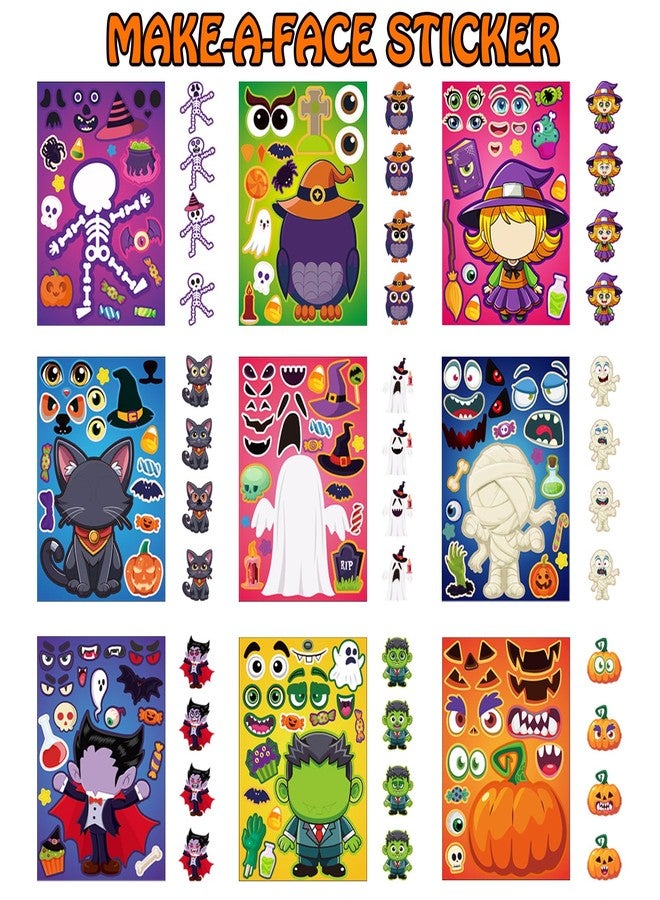 Thuodo Halloween Stickers for Kids 36 Sheets Halloween Characters Stickers Mix and Match Crafts Party Favors Trick or Treat Goodie Bag Fillers Classroom Prizes Party Game Activities Supplies - Image 3